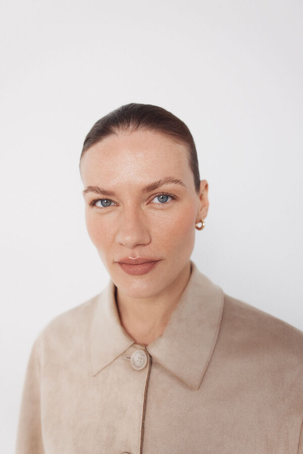 Cortefiel Chaqueta tejido efecto ante Marfil