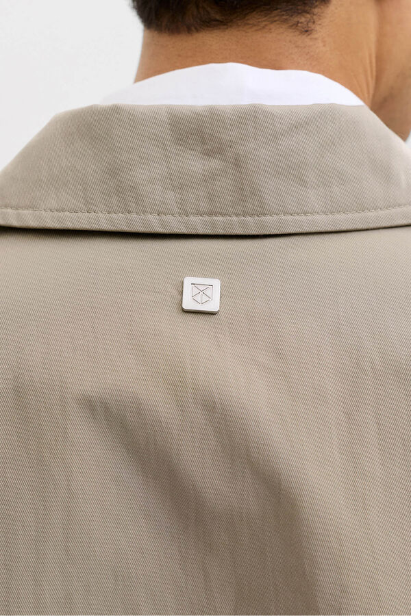 Jack & Jones Gabardina cl&aacute;sica larga Beige