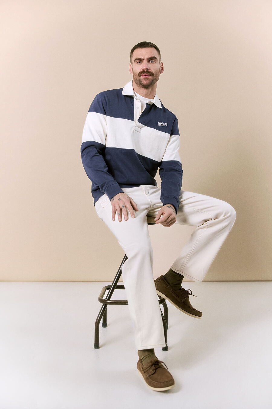 Polo rugby manga larga