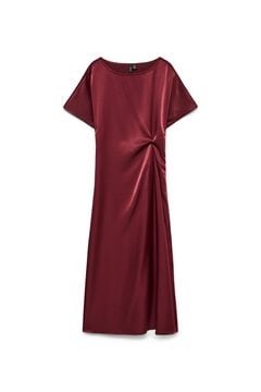 Vero Moda Vestido midi acetinado