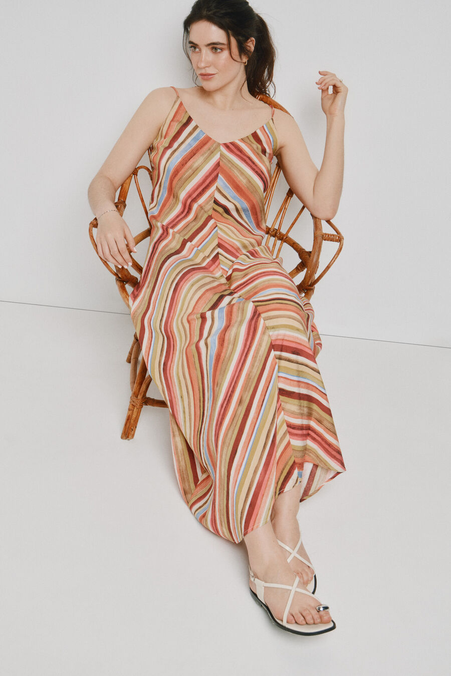 Vestido tobillero de tirantes