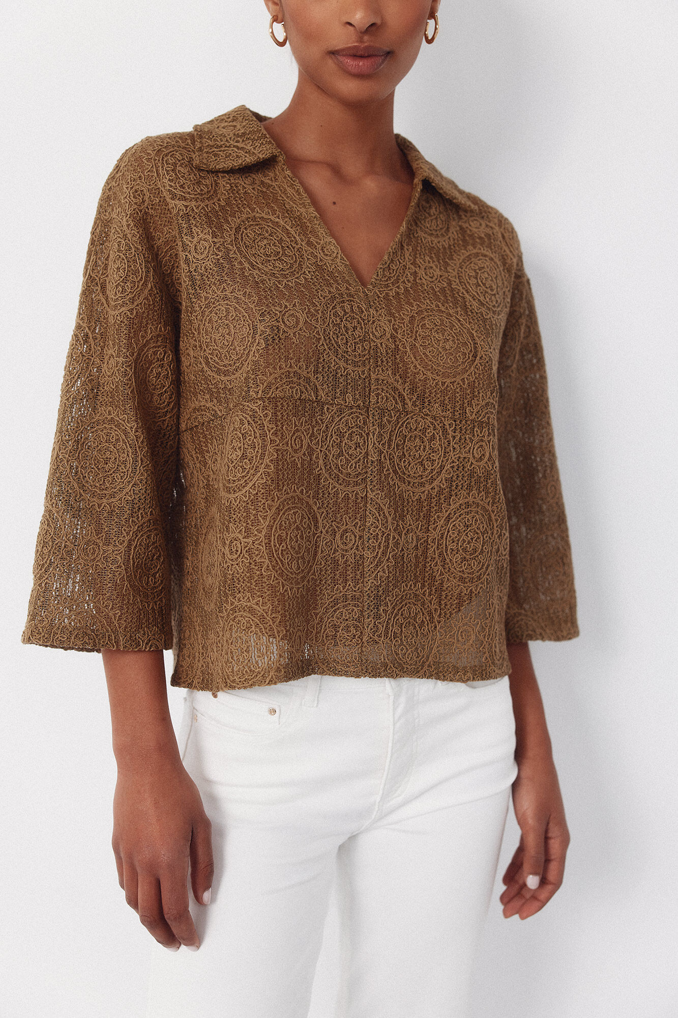 Cortefiel Camisa polo r&uacute;stica bordado