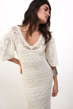 Slowlove Vestido punto calado