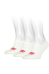 Cortefiel Pack Levi’s® de 3 pares de calcetines invisibles unisex con logo de ala de murciélago. White