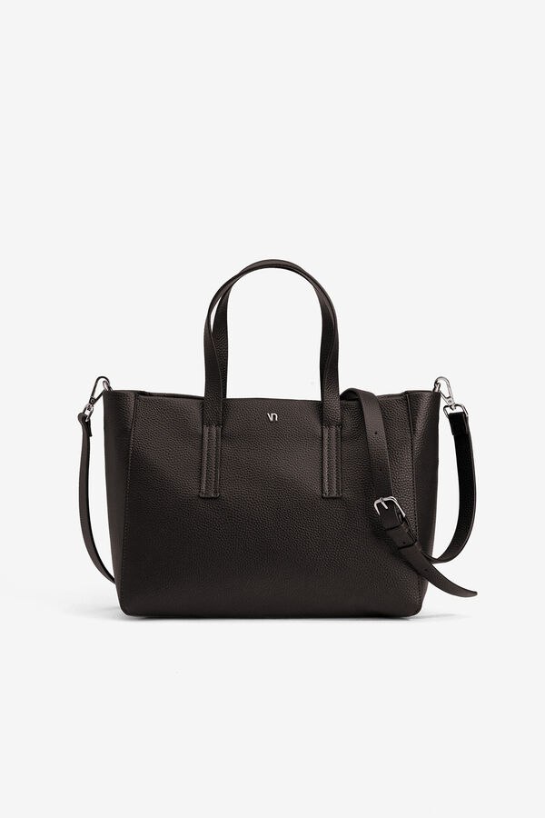 Vilanova Bolso City Efecto Piel Marr&oacute;n oscuro
