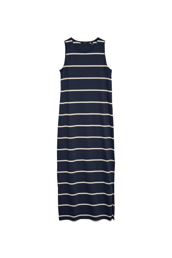 Vero Moda Vestido midi escote redondo Azul marino