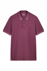 OOTO Polo piqu&eacute; lavado bordado avi&oacute;n Vino