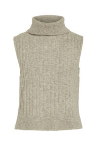 Vila Chaleco de punto de cuello vuelto