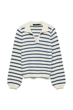 Vero Moda Polo de punto calado manga larga