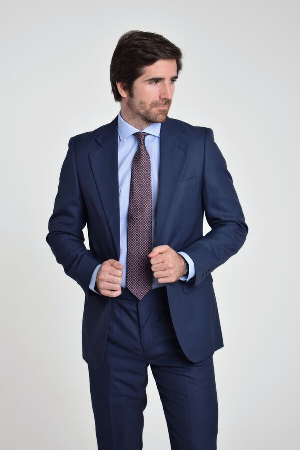 Cloking Blazer de fato em olho de perdiz Azul