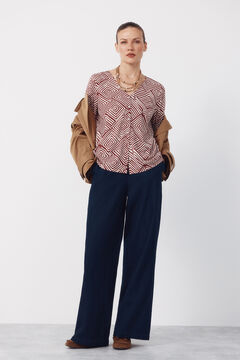 Cortefiel Top escote pico botones