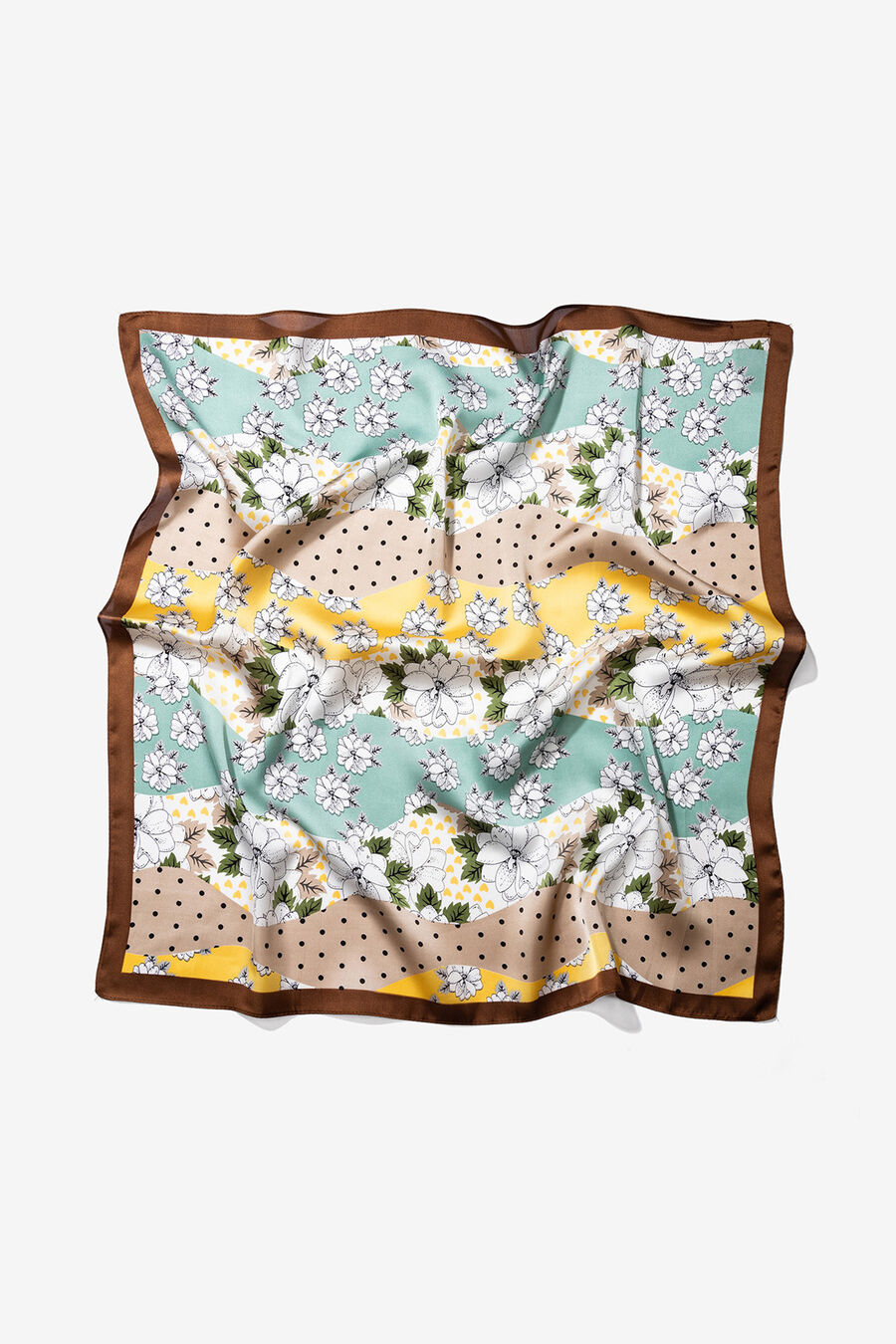 Bandana Satinada Floral Combinada