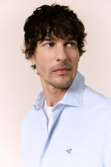 OOTO Camisa rayas popel&iacute;n manga larga Azul