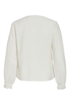Vila Blusa con encaja ingl&eacute;s de viscosa