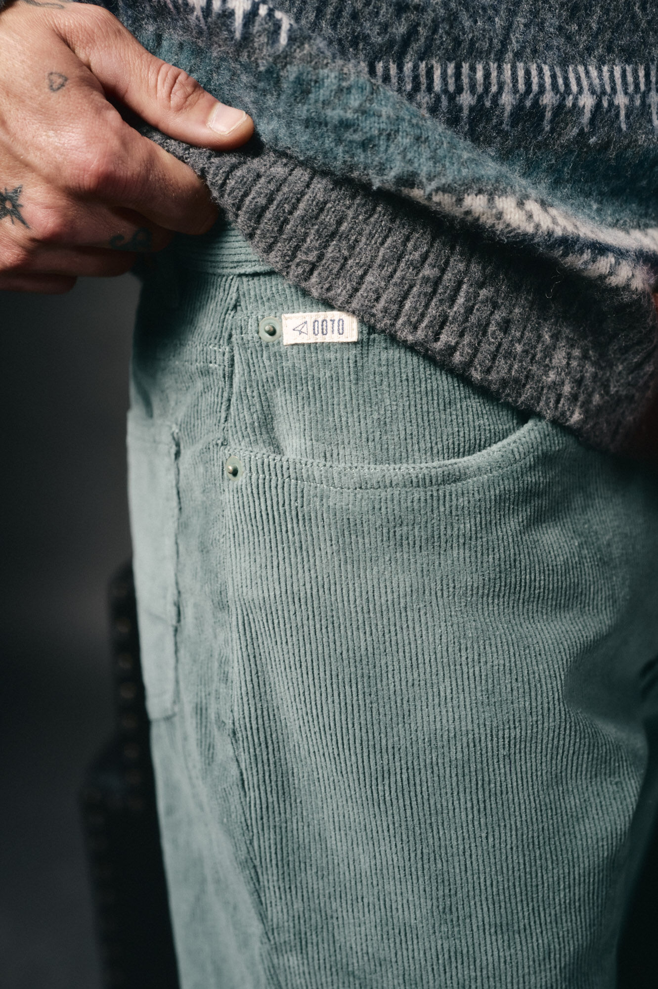 OOTO Cal&ccedil;a de pana 5 bolsos slim fit