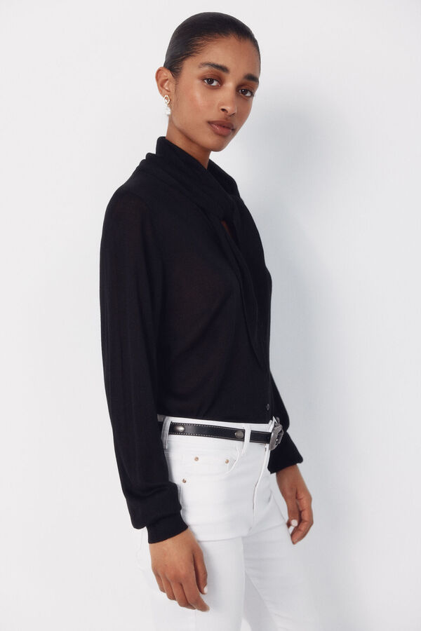 Cortefiel Chaqueta b&aacute;sica punto Negro