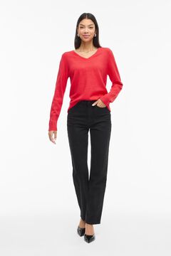 Vila Jersey de punto cuello en V de viscosa