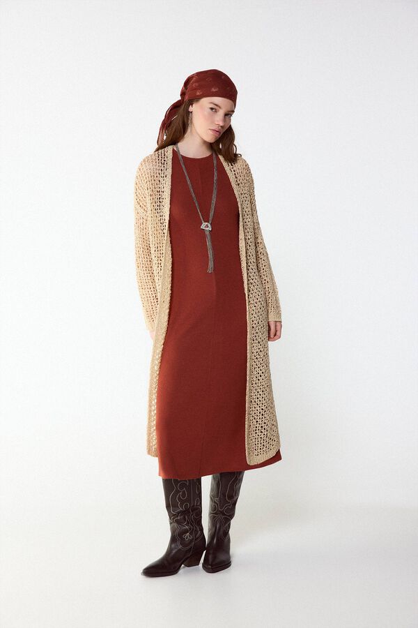Slowlove Vestido b&aacute;sico estructura Brown