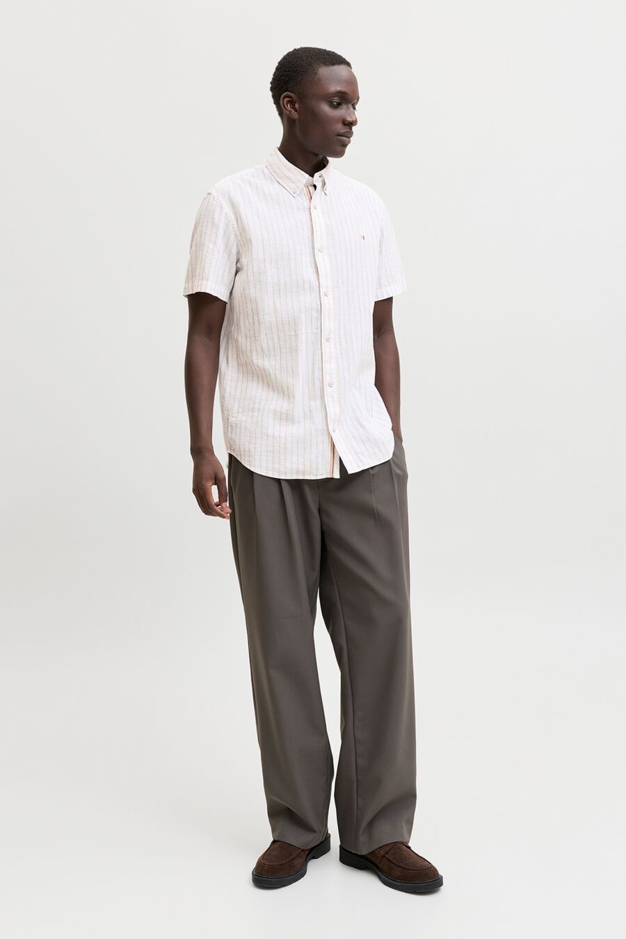 Camisa lino manga corta