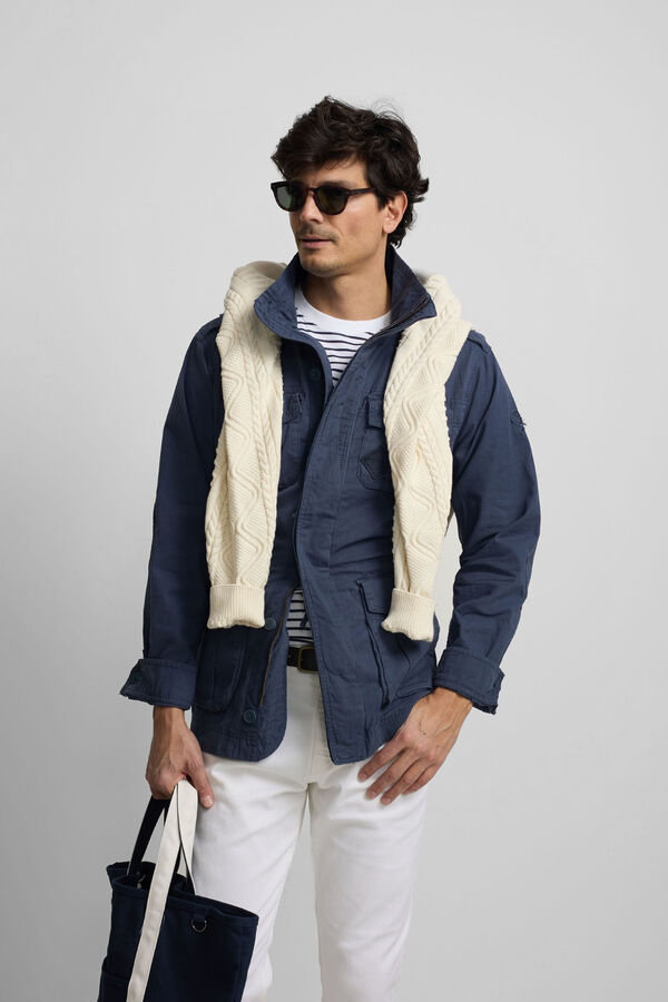 Silbon Parka parches Azul marino