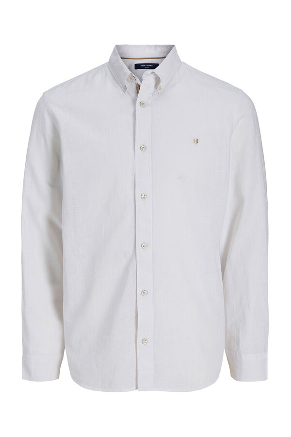 Jack & Jones Camisa manga larga tejido plano Blanco