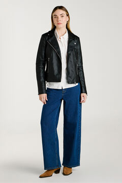 Vila Chaqueta biker polipiel