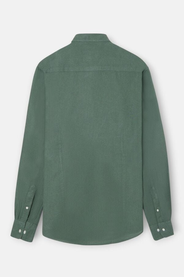 Silbon Linen sport shirt Green