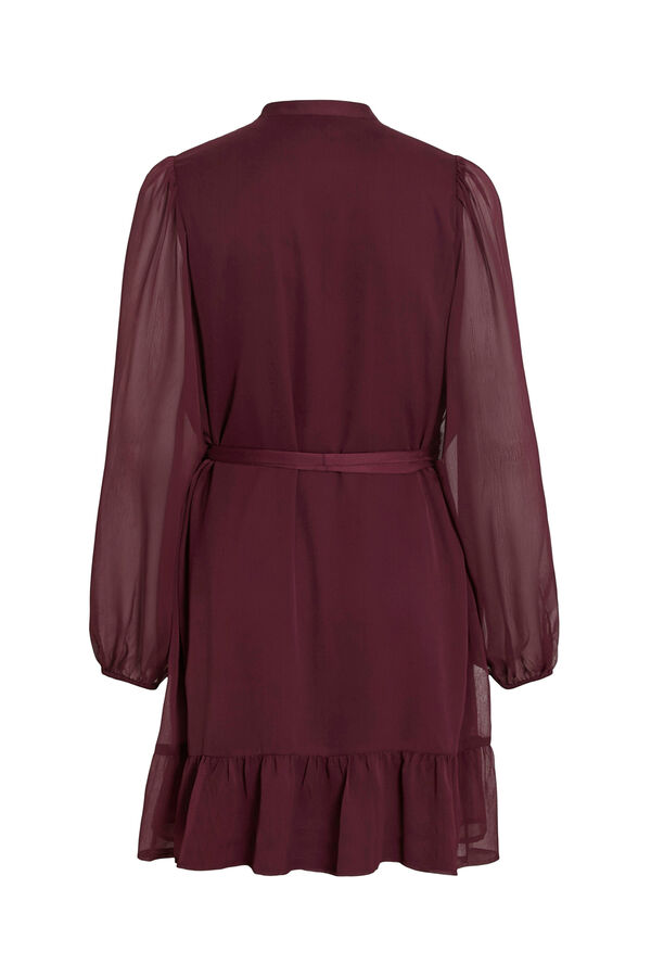 Vila Vestido corto de gasa Vino