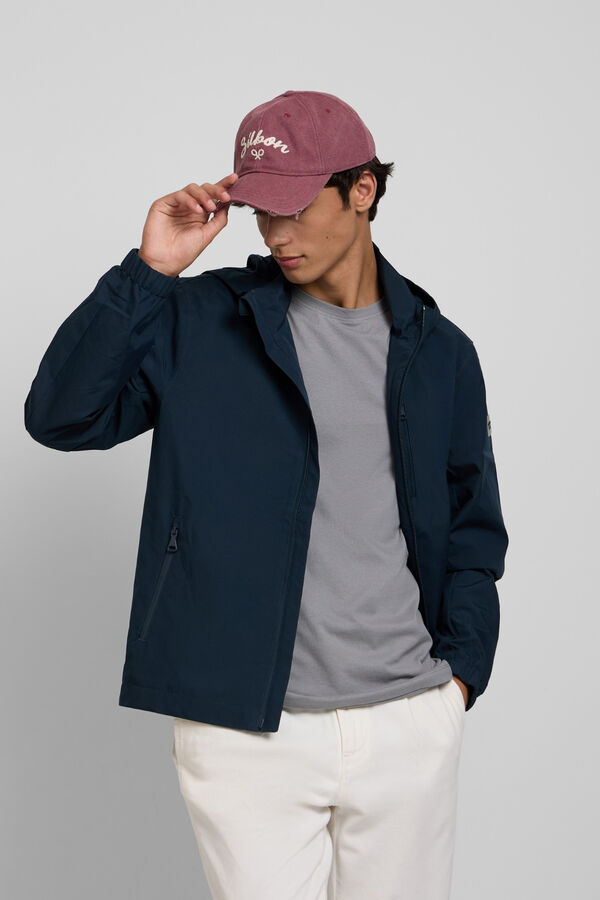 Silbon Chaqueta capucha cortavientos Azul marino