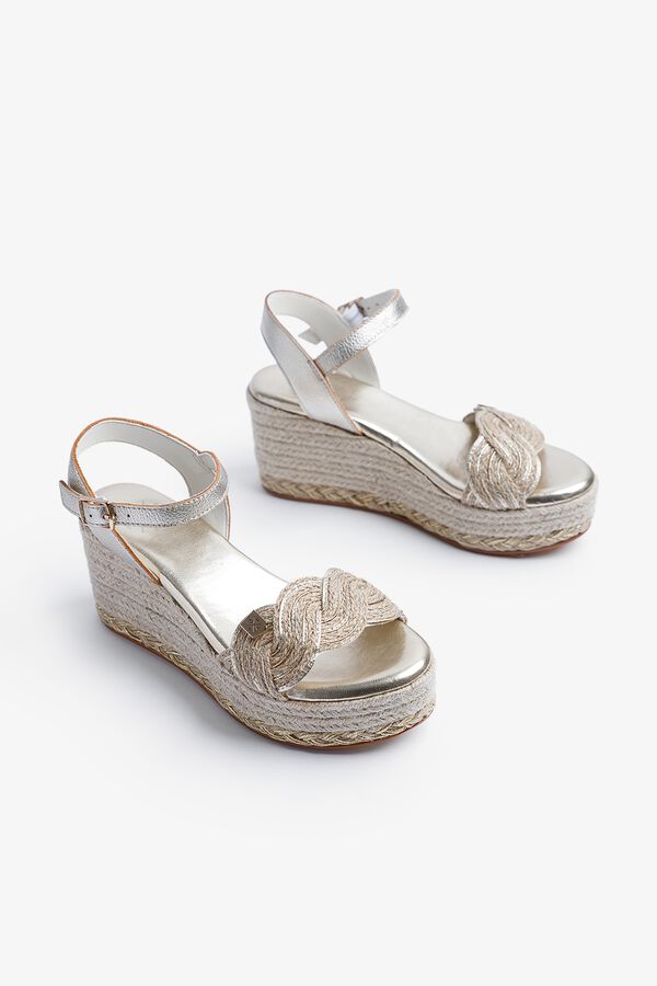 Popa Sandalia cu&ntilde;a baja se&ntilde;ora Garua Yute Gris