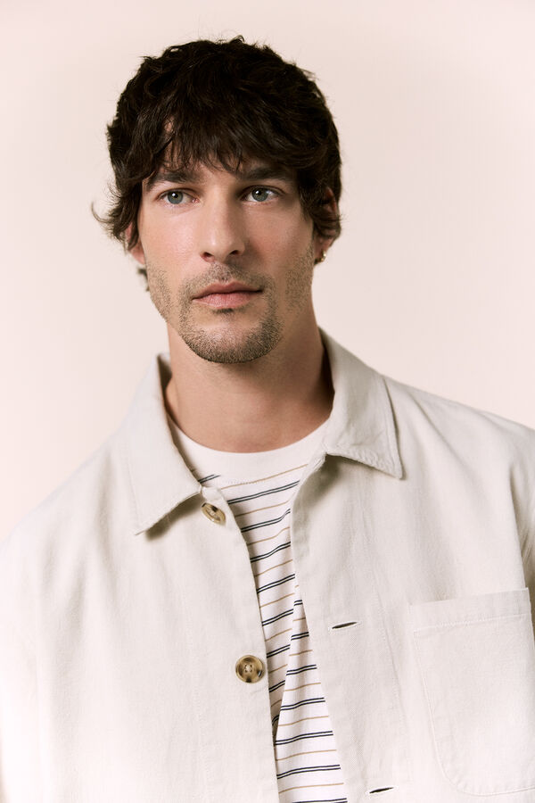 OOTO Sobrecamisa algod&oacute;n lino Beige