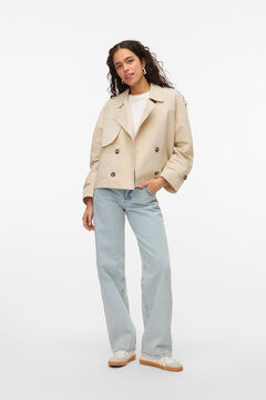 Vero Moda Gabardina curta gola de aba