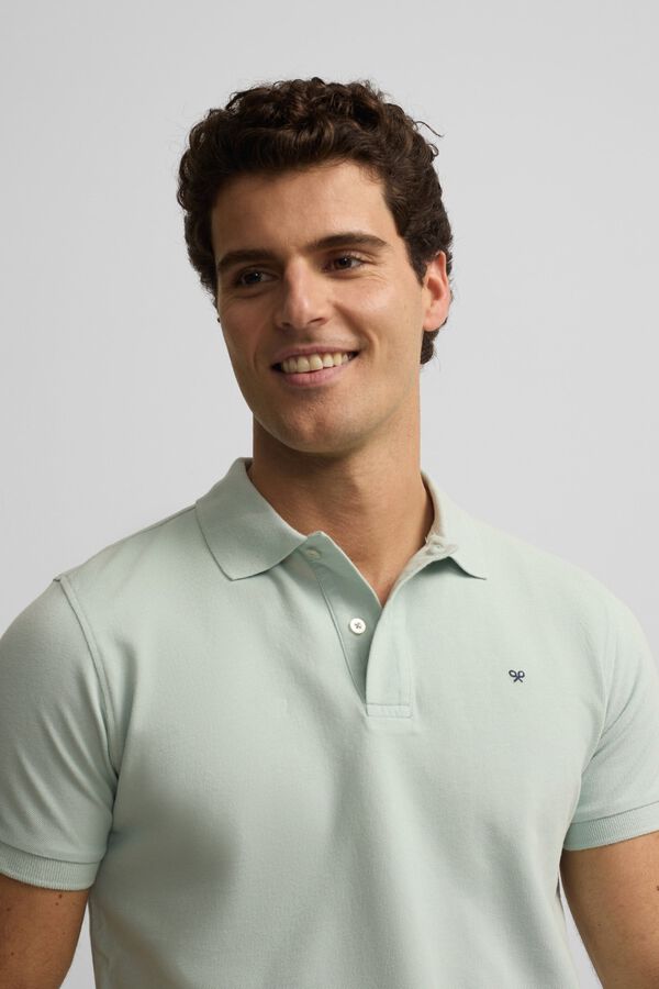 Silbon Polo clasico liso Verde