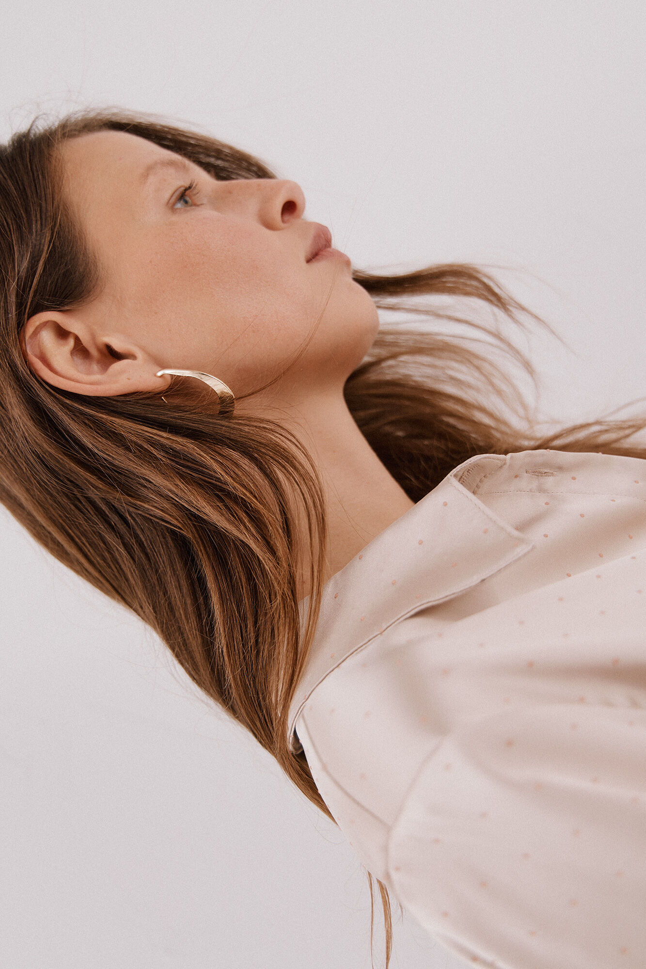 Cortefiel Camisa de cetim brilhante