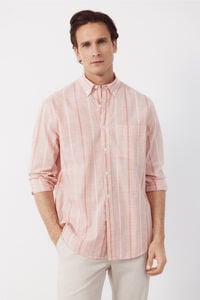 Cortefiel Camisa rayas algod&oacute;n slub