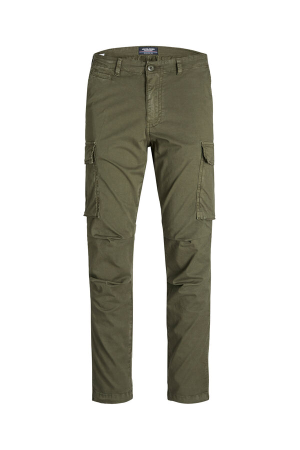 Jack & Jones Pantal&oacute;n cargo regular fit Verde oscuro