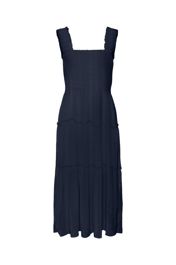 Vero Moda Vestido con el&aacute;stico corte midi Azul marino
