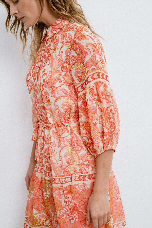 Vila Vestido curto camiseiro Multicolorido