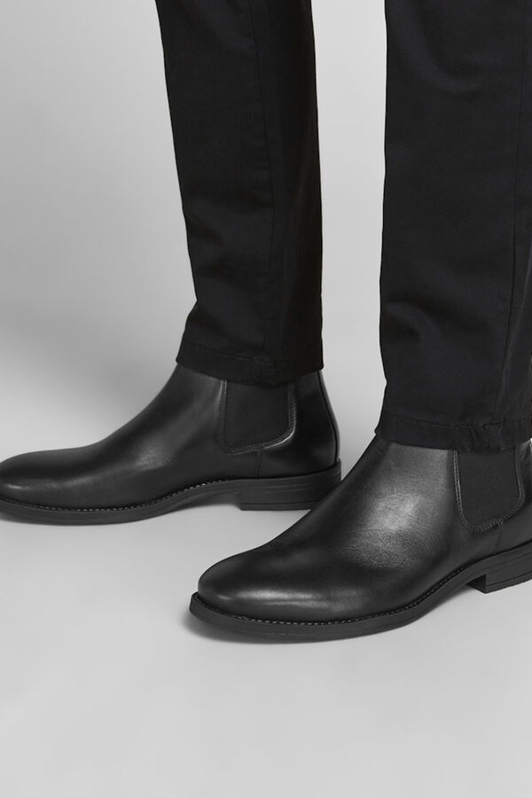 Jack & Jones Chelsea leather boot Black