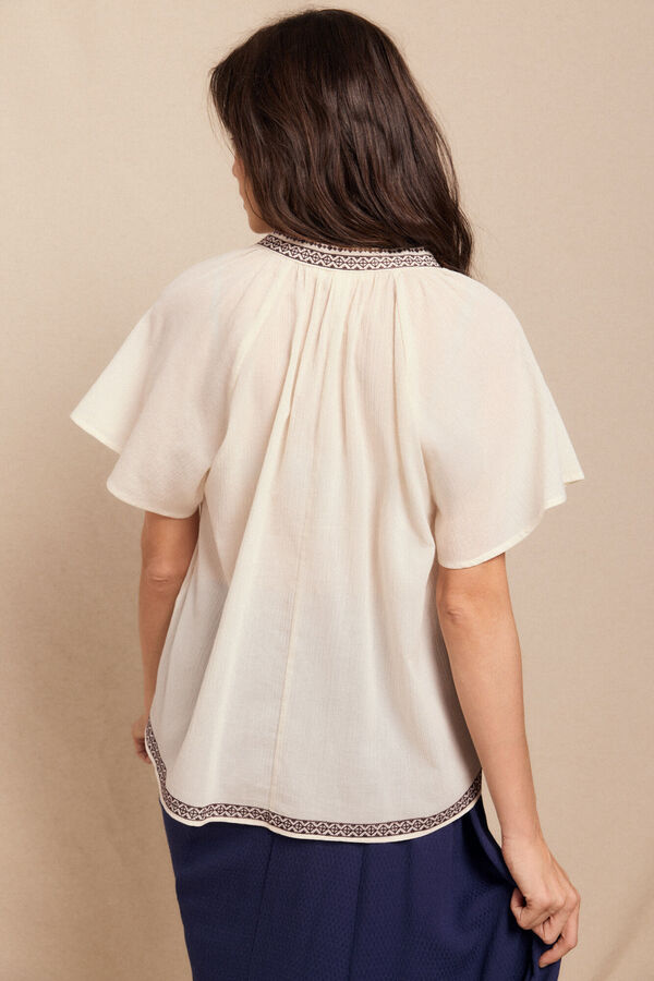 Slowlove Blusa bordados White