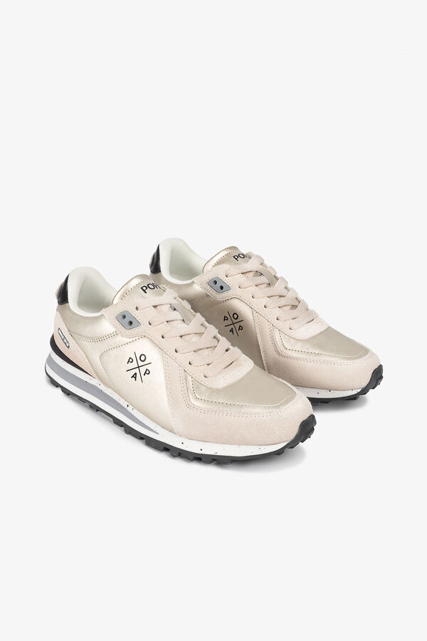 Popa Blake Laminated Women's Sport Shoe Gold