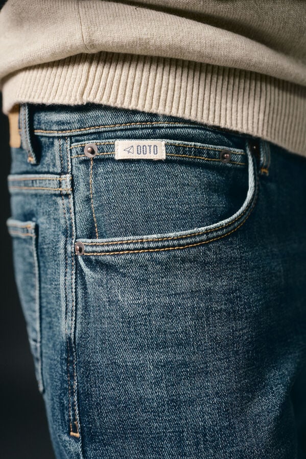 OOTO Pantal&oacute;n vaquero straight fit Azul