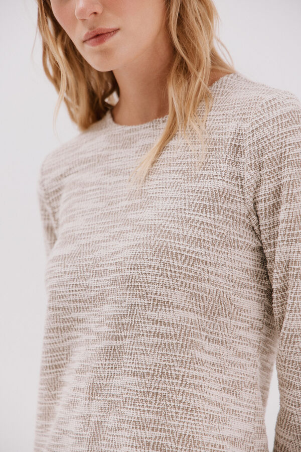 Cortefiel Vestido corto tweed Beige