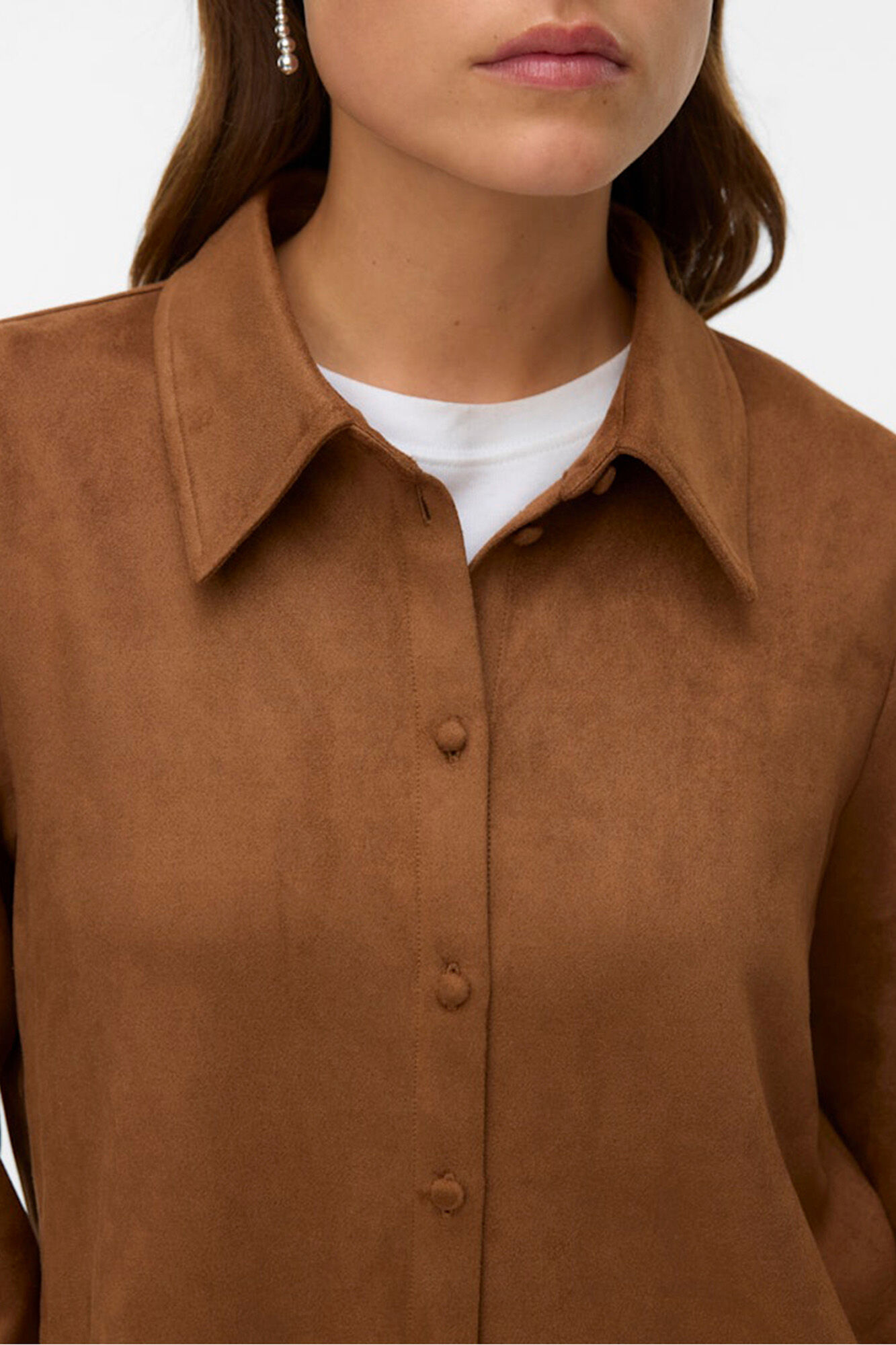 Vero Moda Camisa com efeito camur&ccedil;a