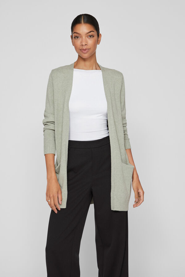 Vila C&aacute;rdigan de punto con viscosa Kaki