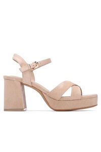 XTI Sandalia tac&oacute;n ancho y plataforma