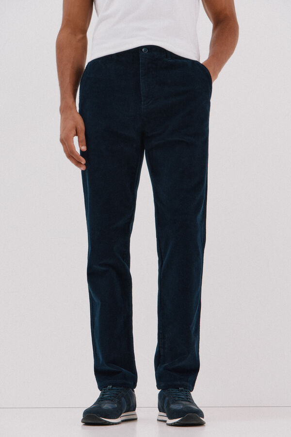 Cortefiel Corduroy chinos Navy