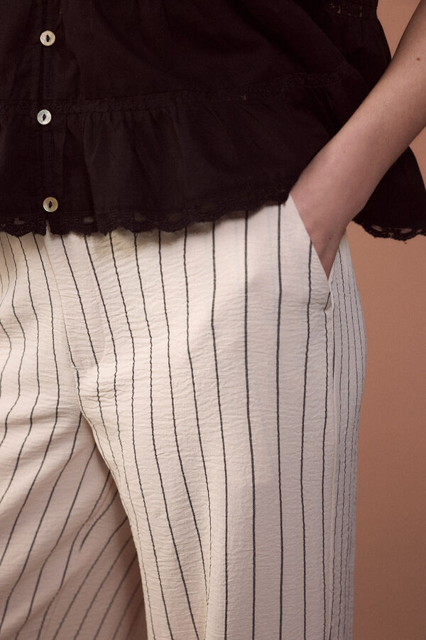 Slowlove Pantal&oacute;n de pata ancha Impress&atilde;o