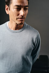 OOTO Jersey cuello redondo algod&oacute;n Azul