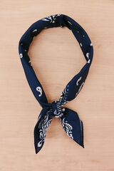 OOTO Printed scarf Navy